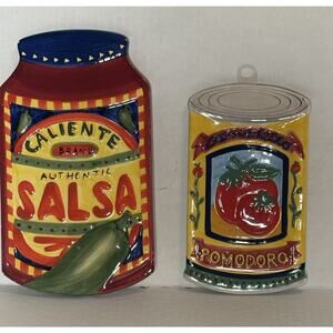 Lot of 2 Calien Authentic Salsa & Pomodoro Trivet Wall Hanger